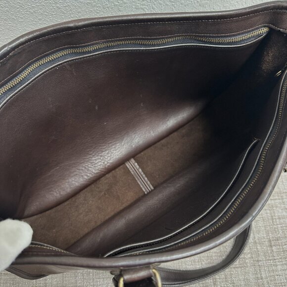 Rare Vintage Coach Marketing Tote 9580 in Mahogany Leather, NYC made 1977 in EVC - Picture 9 of 13